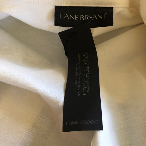 Lane Bryant Stretch Linen Tie Belt Jacket Plus Size - Picture 3 of 5